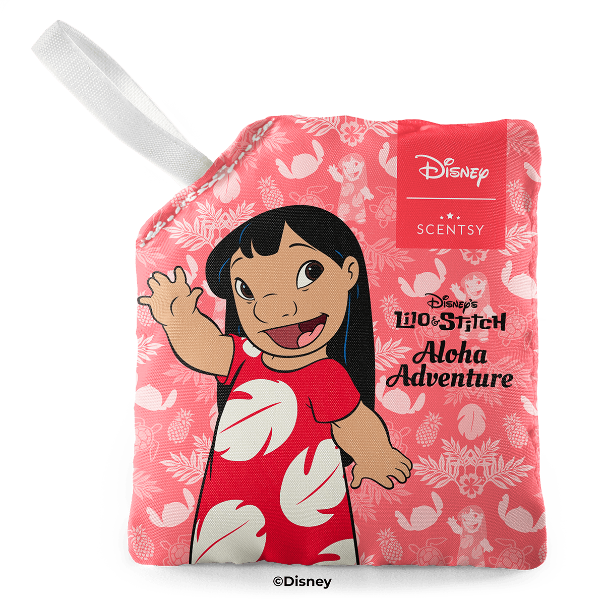 Scentsy warmer with Lilo from Lilo & Stitch design on a pink background
