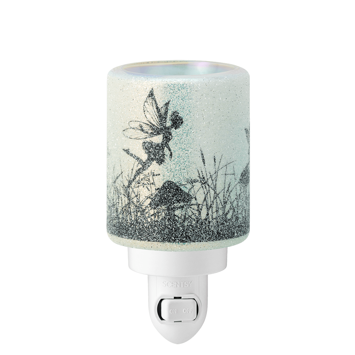 Decorative night light with fairy design on a white background