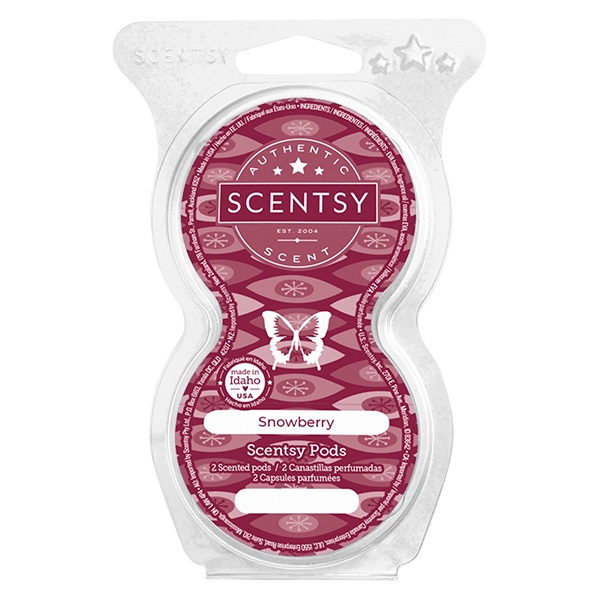 Scentsy Snowberry scented pod packaging on a white background