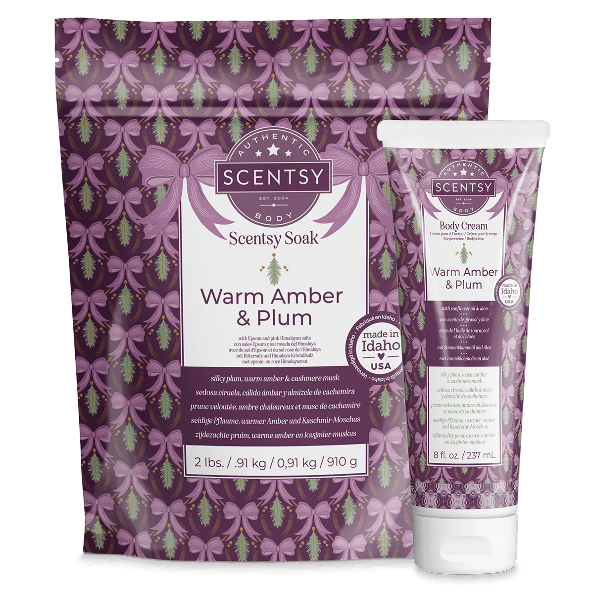 Warm Amber & Plum Scentsy Holiday Body Bundle