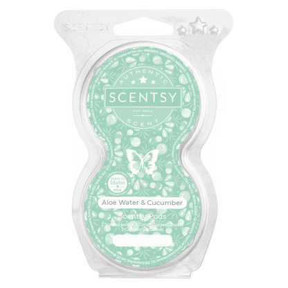 Scentsy wax melt package with green design and butterfly illustration on a white background