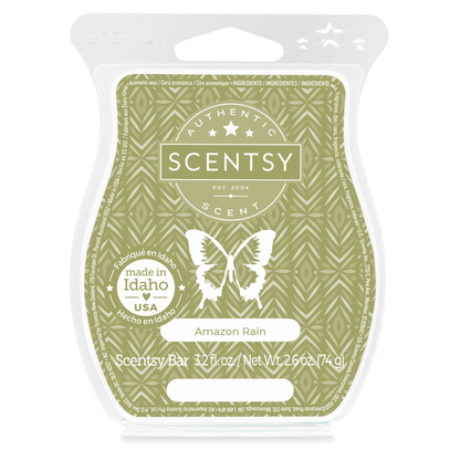 Scentsy wax bar packaging with butterfly design on a white background