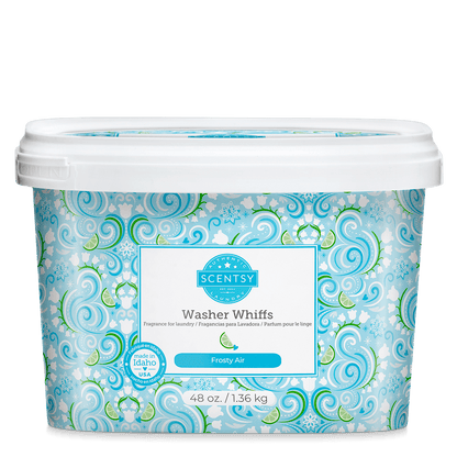 Scentsy Washer Whiffs container with decorative pattern on a white background