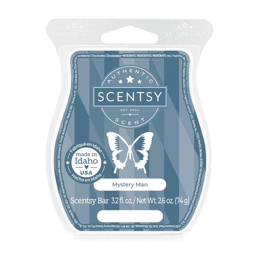 Scentsy bar packaging with butterfly design on a white background
