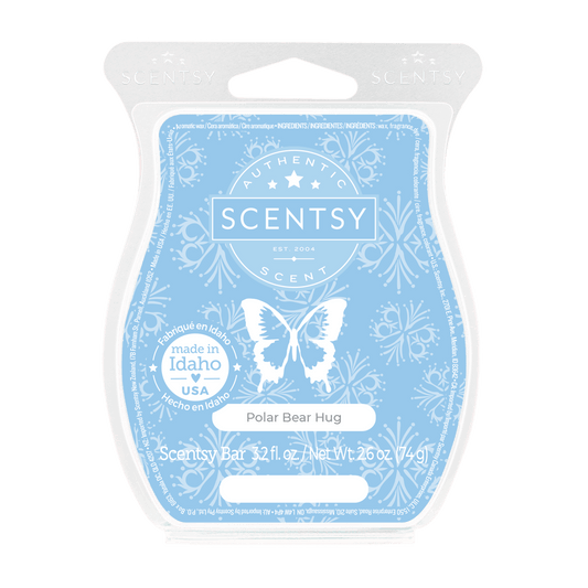 Scentsy bar packaging with butterfly design on a white background