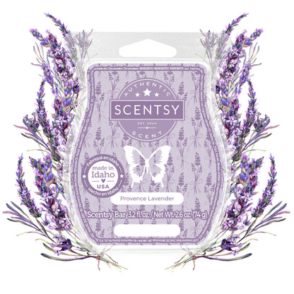 Scentsy lavender bar packaging with floral design