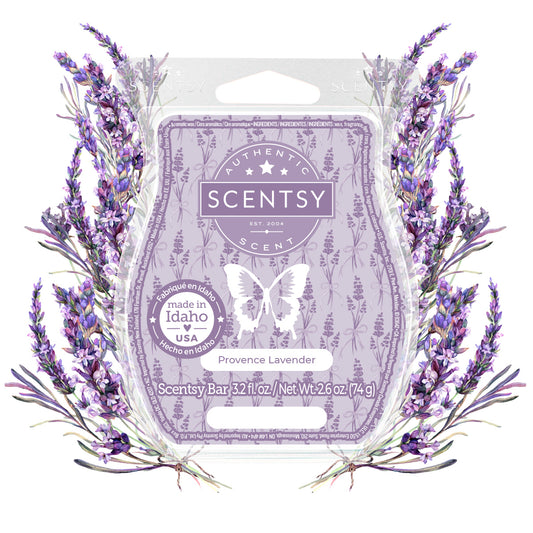 Scentsy lavender bar packaging with floral design