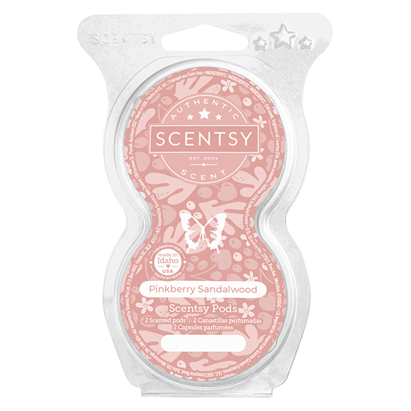 Scentsy Pinkberry Sandalwood scent pod packaging on a white background