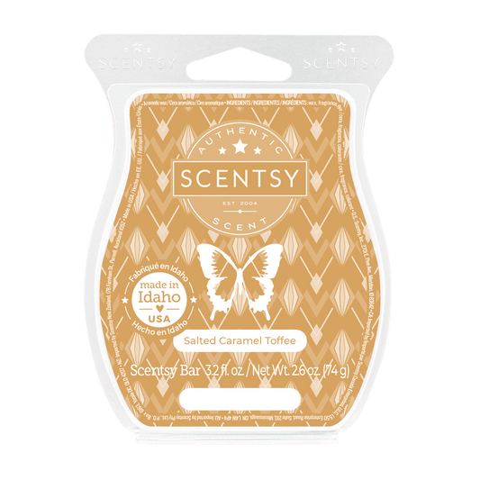 Scentsy bar packaging with butterfly design on a white background