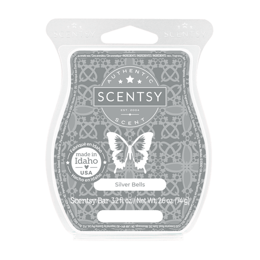 Scentsy bar packaging with butterfly design on a white background