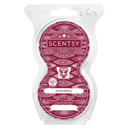 Scentsy Snowberry scented pod packaging on a white background