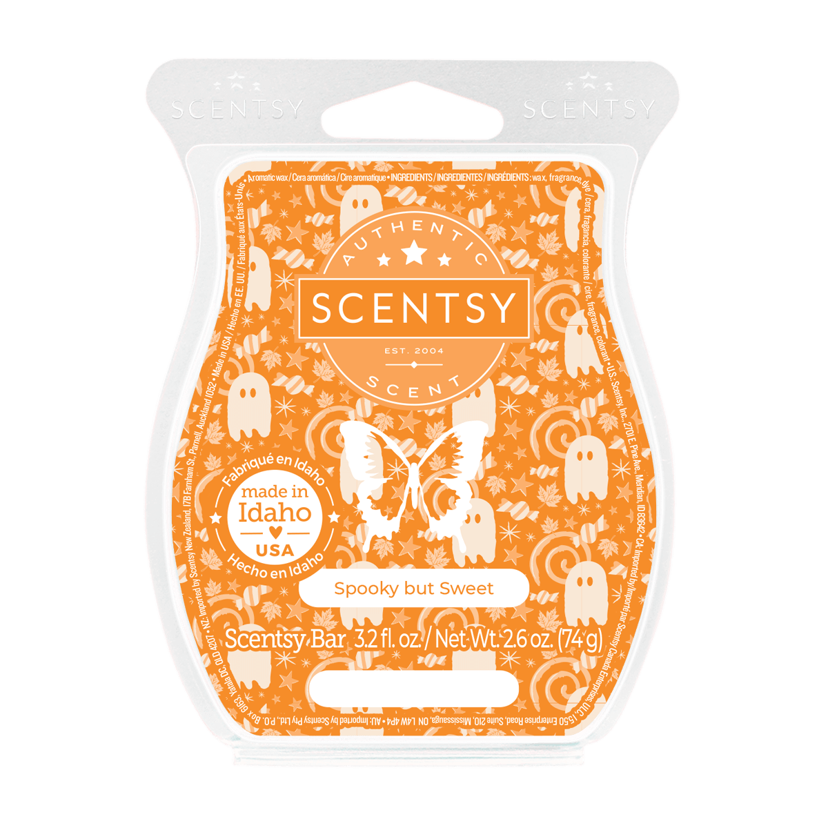 Scentsy bar packaging with Halloween-themed design on a white background