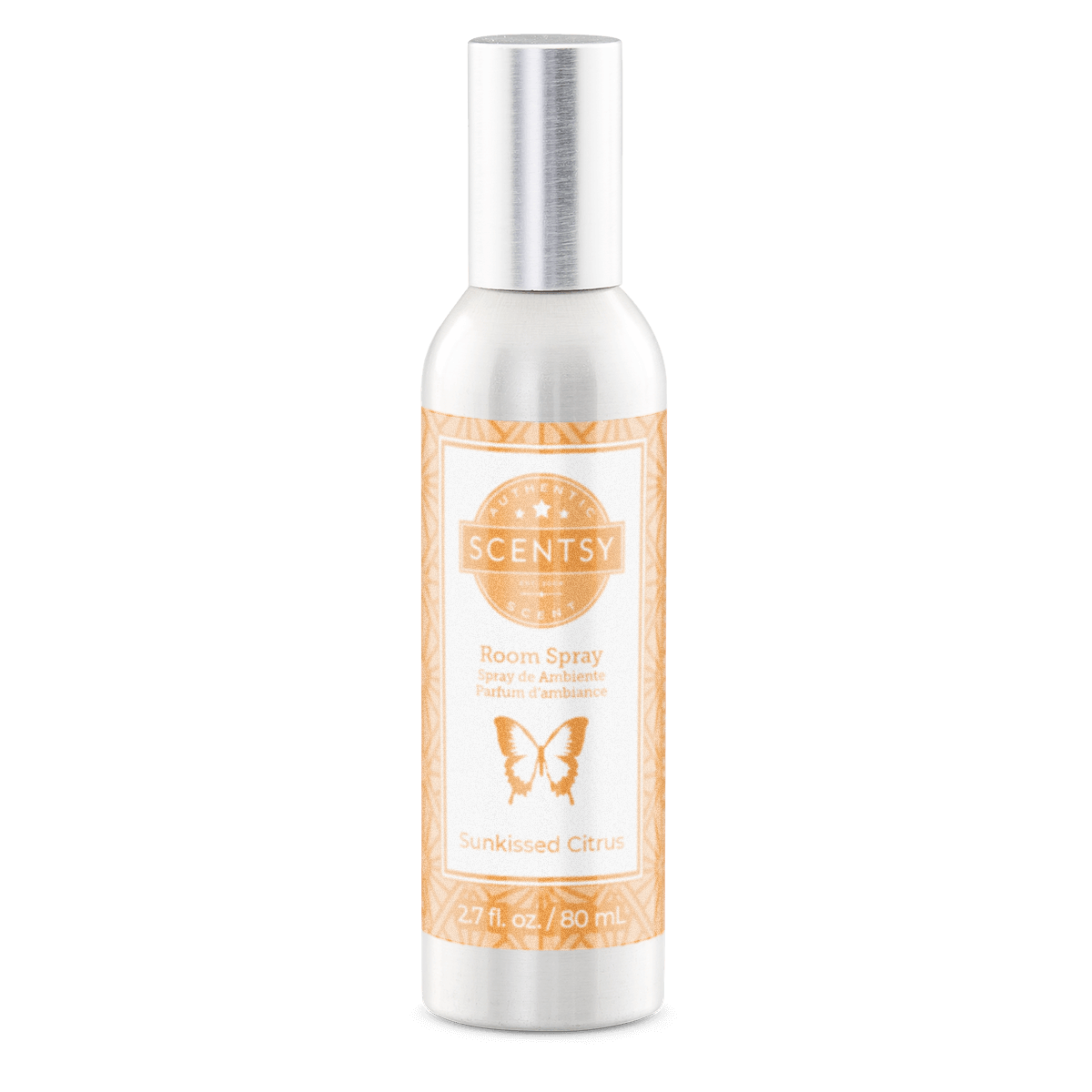 Scentsy room spray bottle on a white background