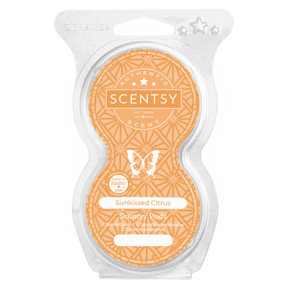 Scentsy Sunkissed Citrus wax melt package on a white background
