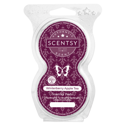 Scentsy Winterberry Apple Tea wax melt package on a white background