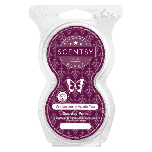 Scentsy Winterberry Apple Tea wax melt package on a white background